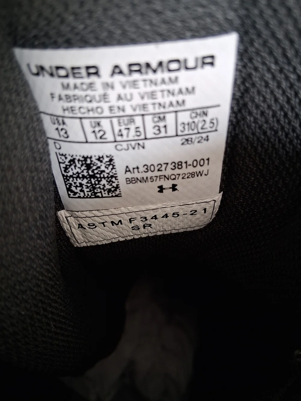 Under Armour Men's US SIZE 13 Black Tactical Lace-Up Boots NEW WITH BOX